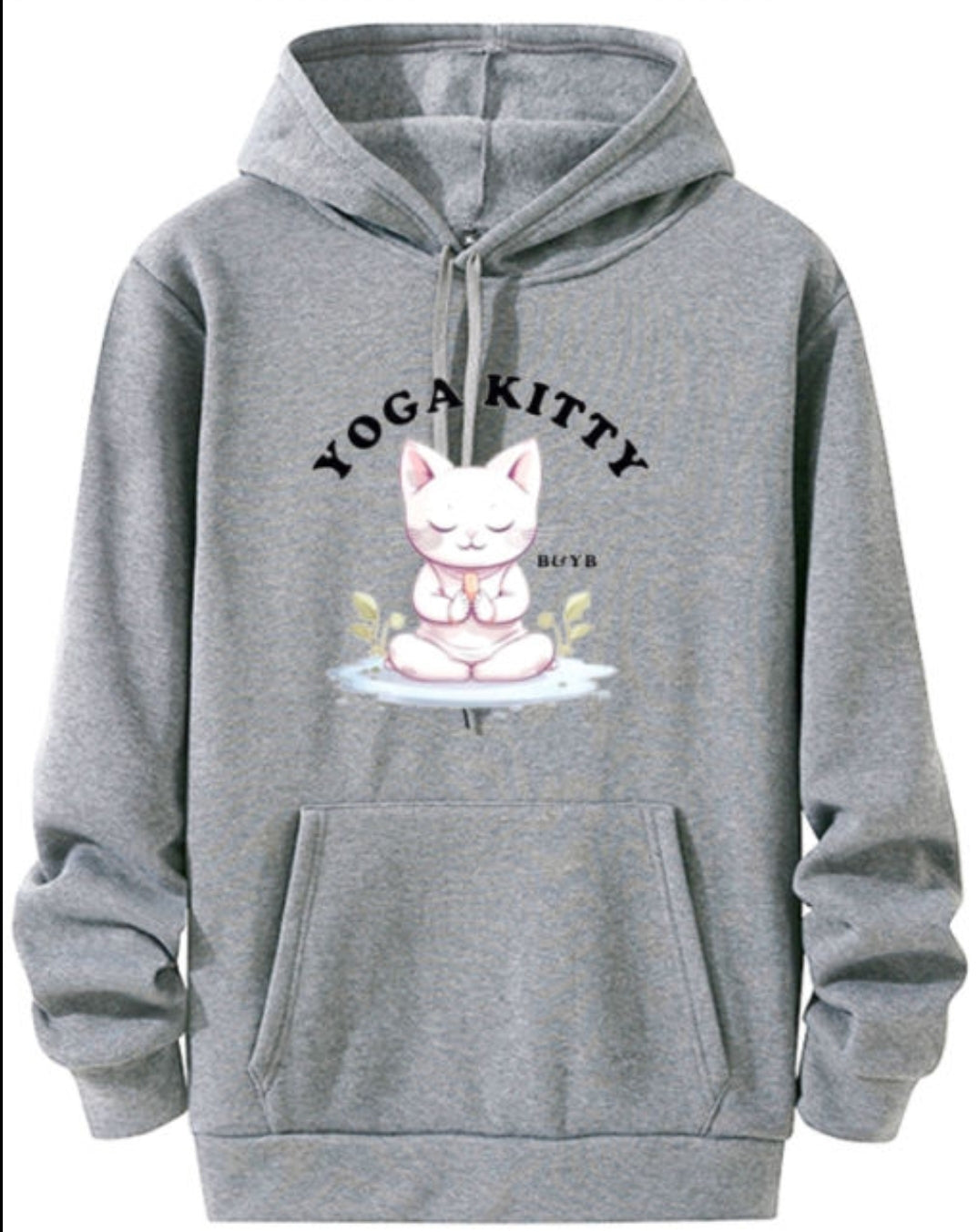 Yoga Kitty Grey Colorway Hoodie by B&YB