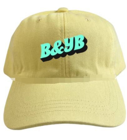 Yellow and tihfiny blue embroidered B&YB Dad Hat