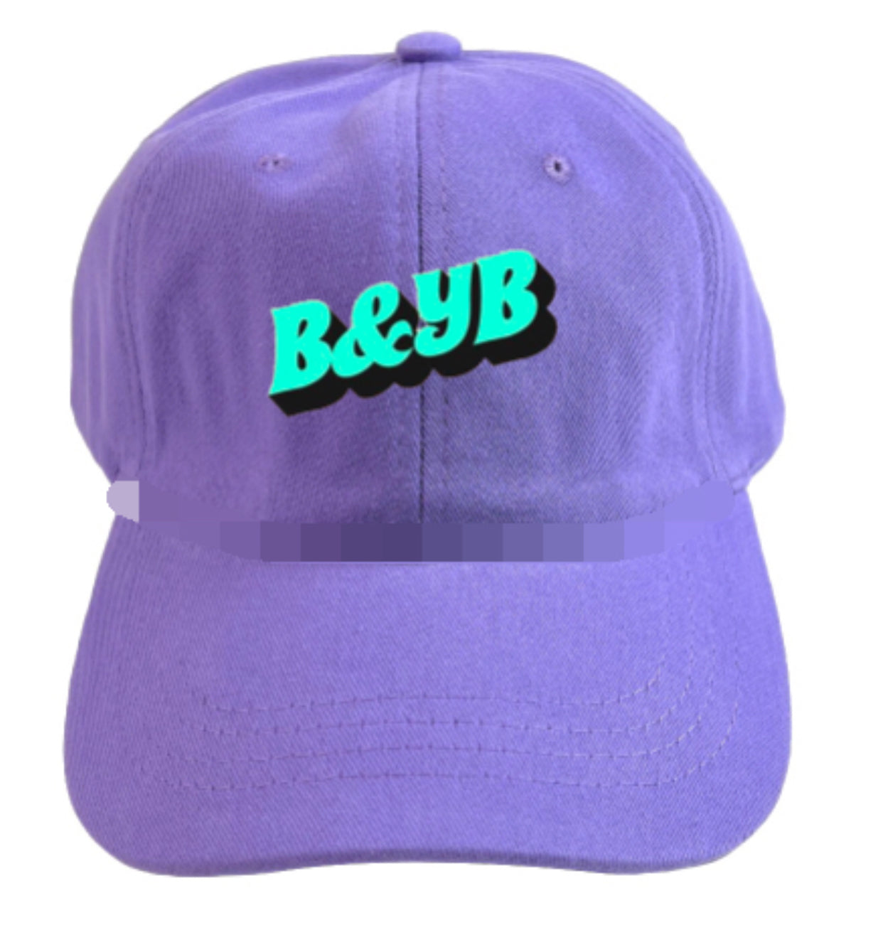 B&YB Pastel purple and blue embroidered Dad Hat.