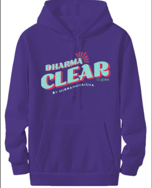 Purple DHARMA by MirraMyaisha promotional hoodie.